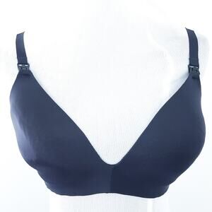 Gilligan & O'Malley Nursing Bra 38D Black Breastfeeding Maternity Wireless